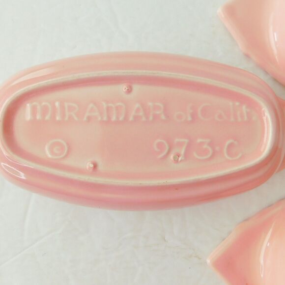 Miramar of California USA Pottery Pink Dishes Lot of 3 Vintage MCM Serving Candy - Picture 7 of 13